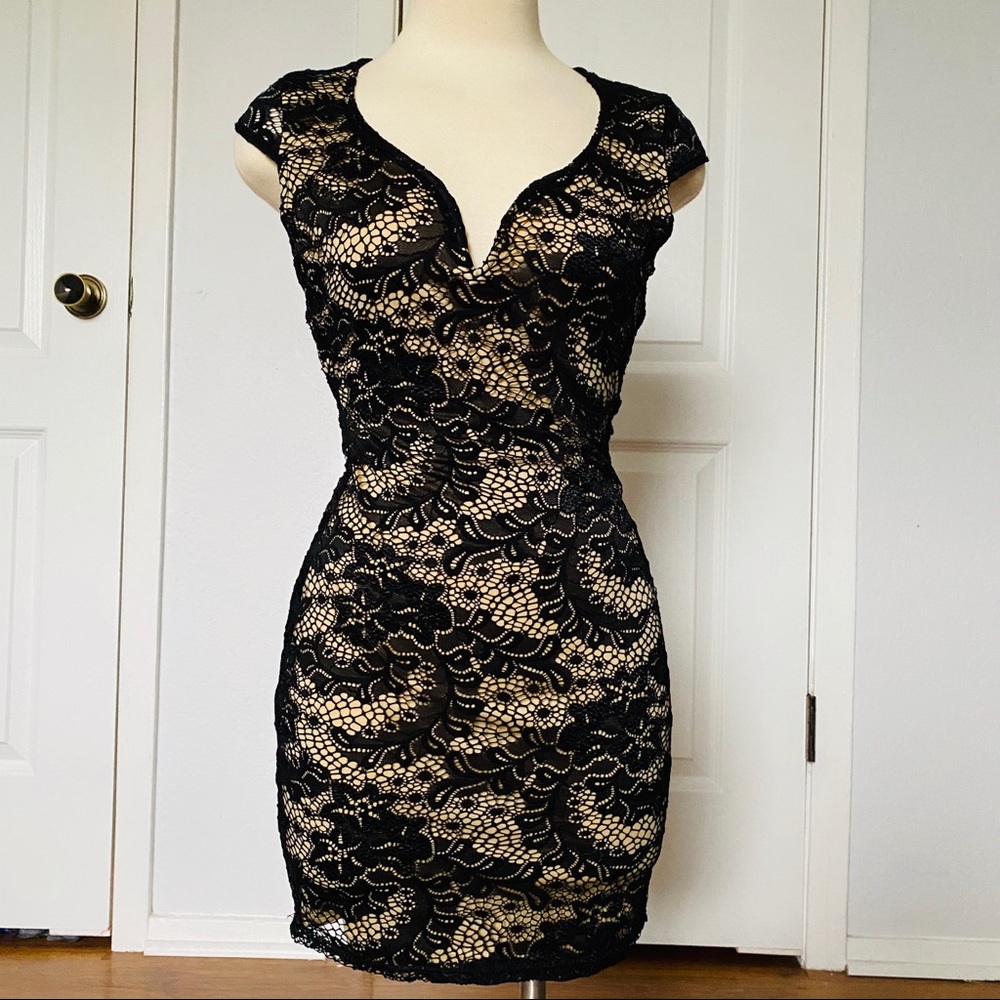 Black lace dress